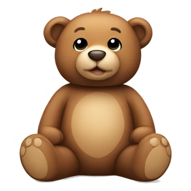Cute teddy bear sitting sticker