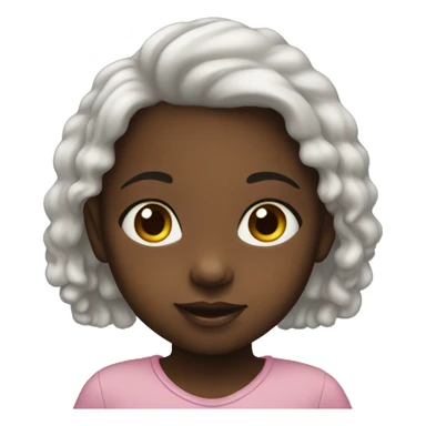 Black, infant, girl sticker