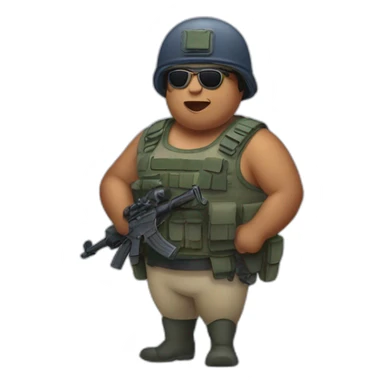 Fat navy seal with heard sticker