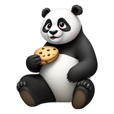 Panda eating cookies sticker