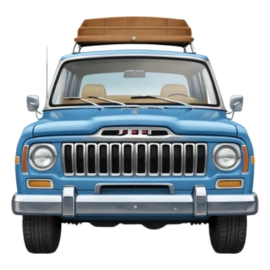 vintage blue jeep wagoneer suv sticker