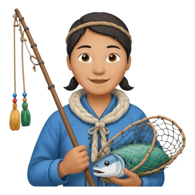 Inuit with nets sticker