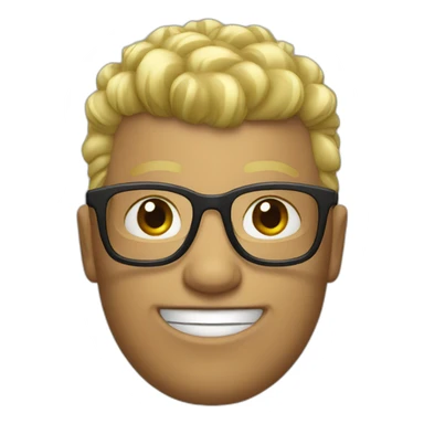 guy with glasses and blonde mohawk sticker