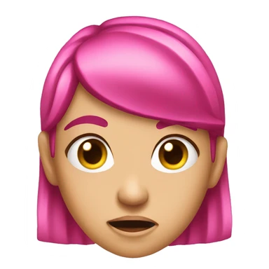 pretty girl wearing pink with an angry expression  sticker