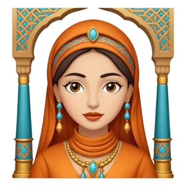 woman in moroccan culture style sticker