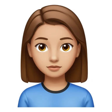 A fat girl in 7th grade, in a slick back hairdo, and she has brown hair  sticker