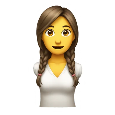 Garota bonita chamando para seguir  sticker