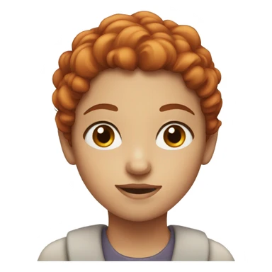 girl with brown eyes and red hair sticker