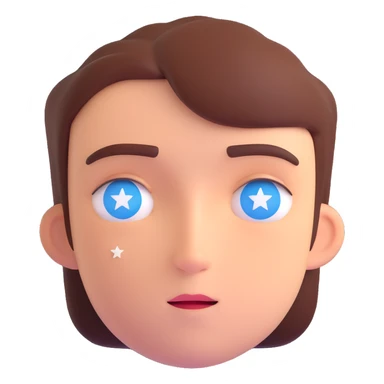 person with stars in their eyes sticker