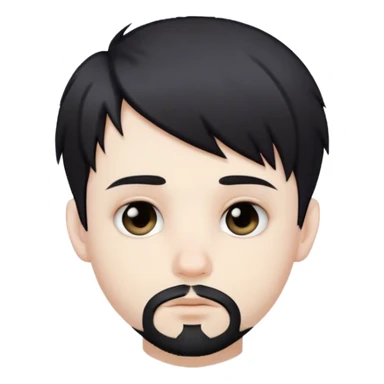 Cute white male, short dark colored hair and facial hair, nose and lip piercing, emo sticker