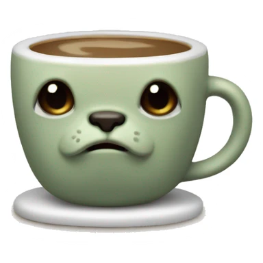 Grogu drinking coffee sticker