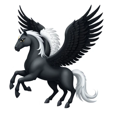 A black Pegasus sticker