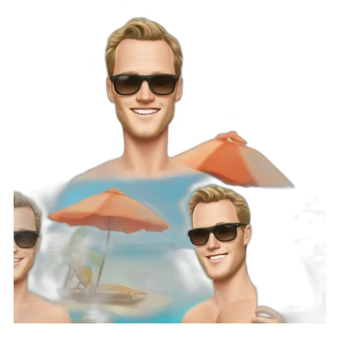 Jonathan Toews as a beach bum sticker