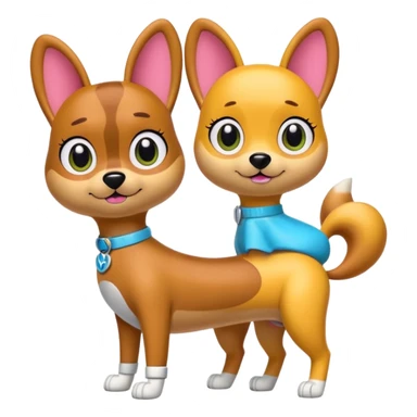 Catdog with the power puff girls  sticker