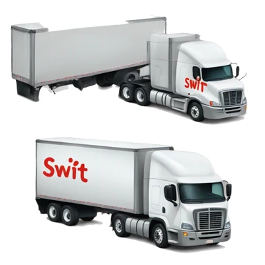 Semi truck that says swift on it sticker