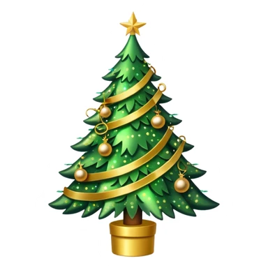 Create a sparkling Christmas tree emoji sticker