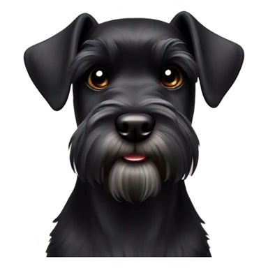 Black miniature schnauzer sticker