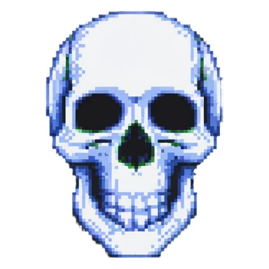 pixel art skull sticker