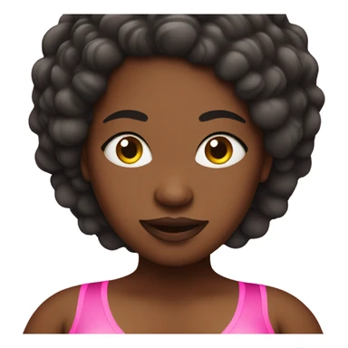 Fat black lady in pink bikini  sticker