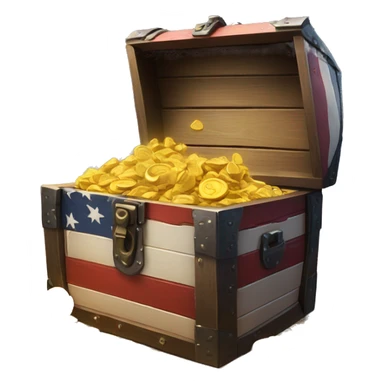  uncle sam on the treasure chest sticker