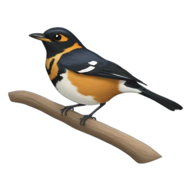 varied thrush magpie sticker