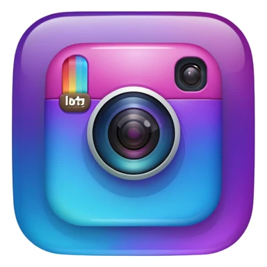 Computer wallpaper is Instagram logo sticker