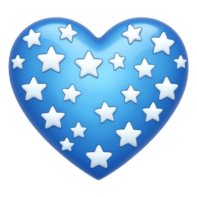 can you generate a blue heart with stars sticker