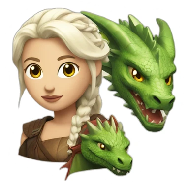 khaleesi with dragon sticker