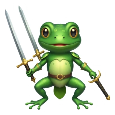 Sapo con espadas sticker