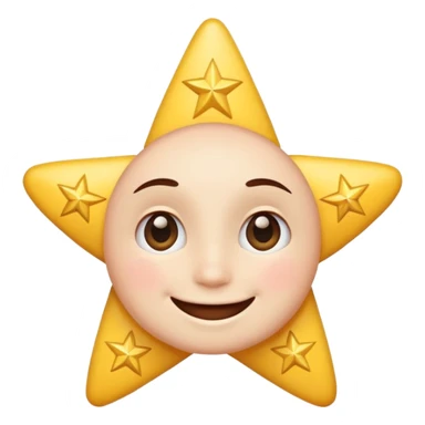 fun emoji based on 'Novato', star or spark to represent new beginnings, smiling face to make it inviting sticker