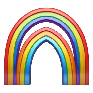 Rainbow Bridge – Arched rainbow connecting skylands. sticker
