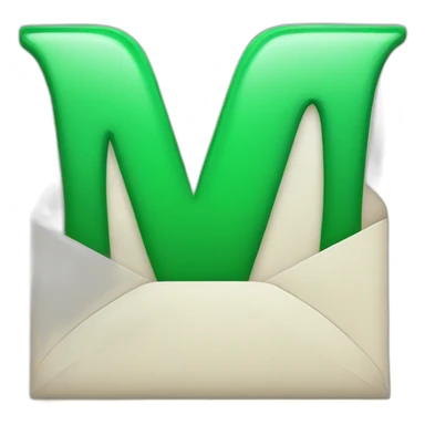 letter big W in green sticker