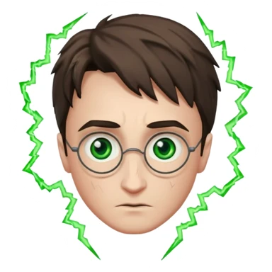 Harry potter with lightening scar on forehead sticker
