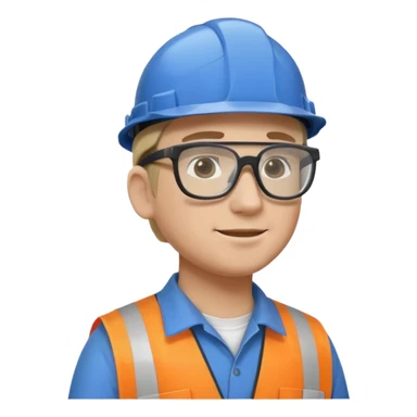 engineer, side view in a hard hat  sticker