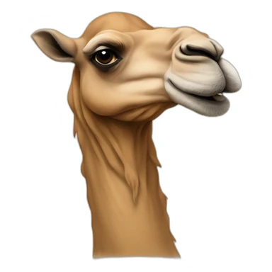 camel with human face sticker