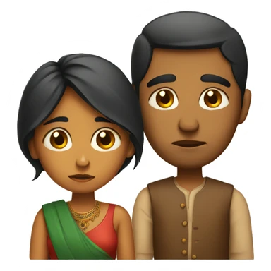 sad indian couple sticker