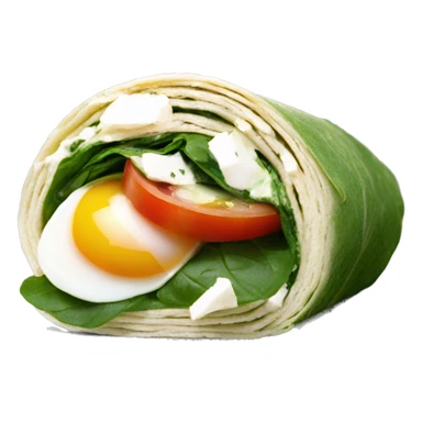 spinach feta egg white tomato wrap sticker