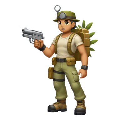 full body sideview metal slug character sticker