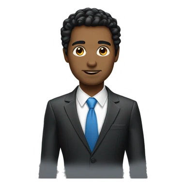  business expert  black hair sticker