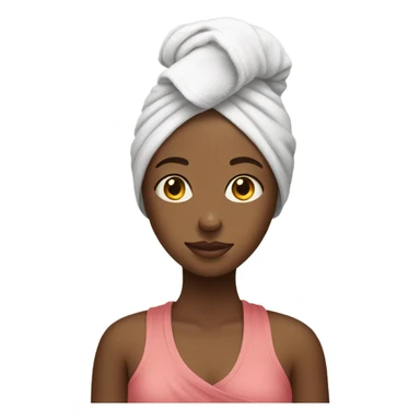 Girl with towel on her head  sticker