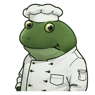 bufo in a chef coat sticker