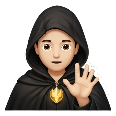 Cloak blowing away, character reaching after it sticker