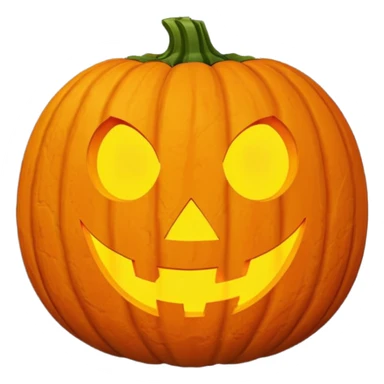 Jack-o’-Lantern – Carved pumpkin with glowing face sticker
