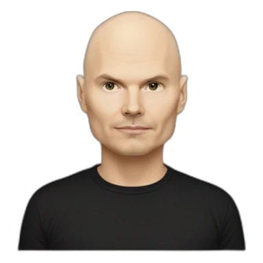 Billy corgan with black t-shirt sticker