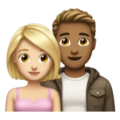 Blonde girl with brunette boyfriend  sticker