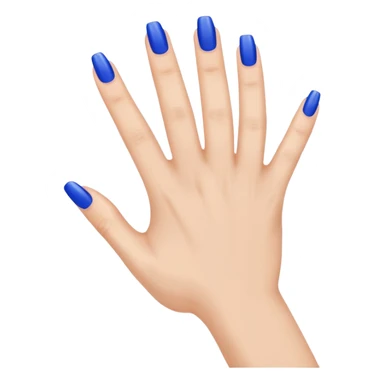 a woman's hand with blue nails is a like gesture sticker