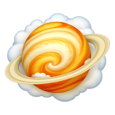 planet Venus with clouds sticker