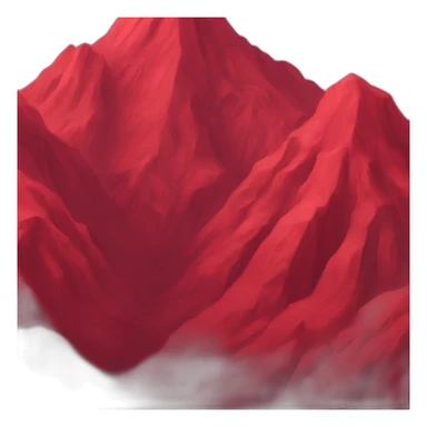A red mountain sticker