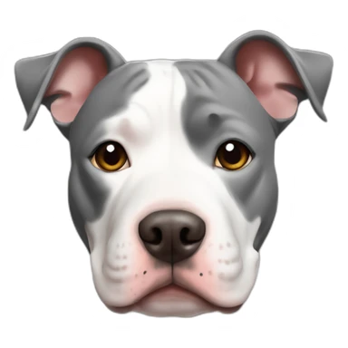 Pit bull with grey marks on his head sticker