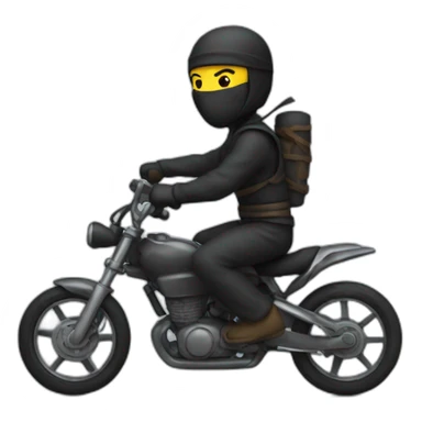 Ninja driving bike sticker